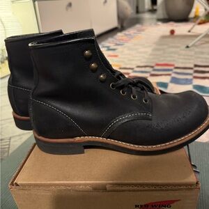 Red Wing Blacksmith 6in Boot Black Prairie Leather Size 7